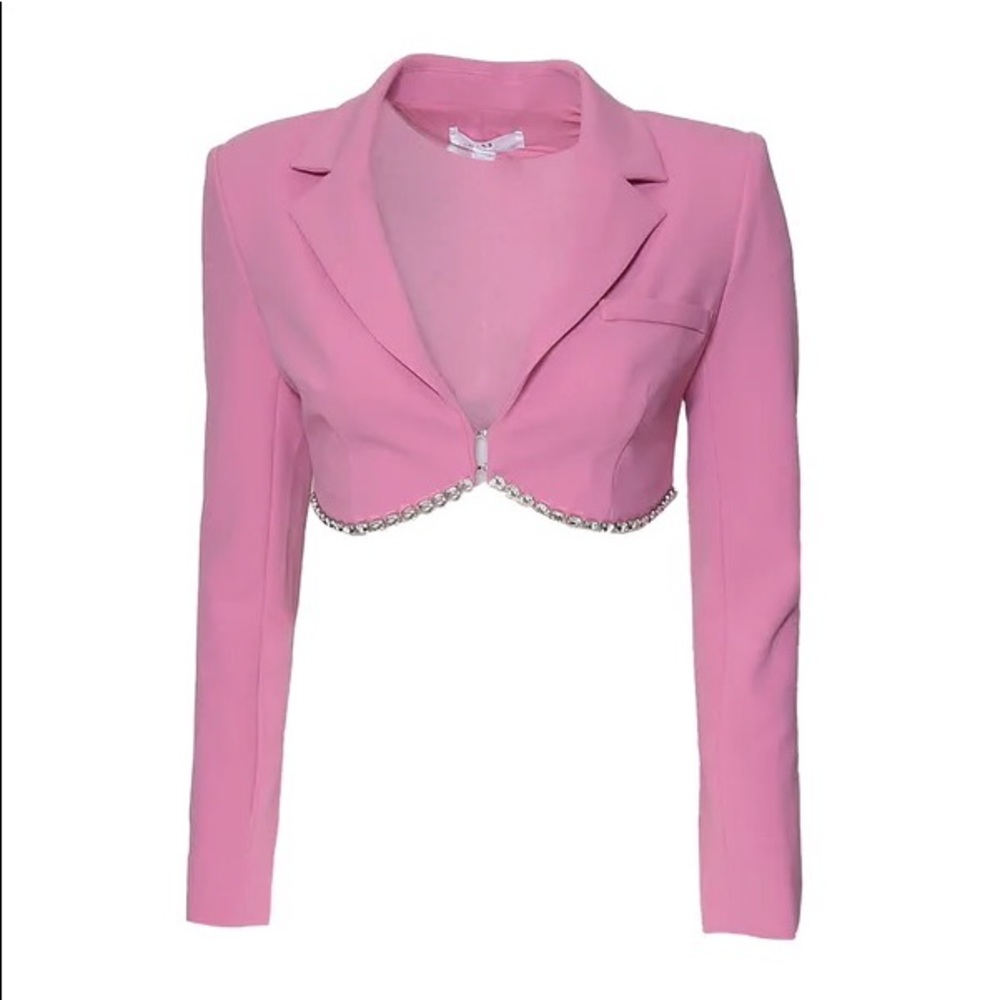 Forever Unique PINK cropped blazer